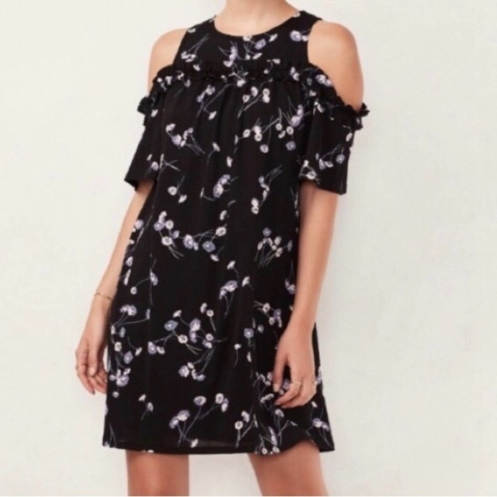 LC Lauren Conrad Floral Cold Shoulder Dress